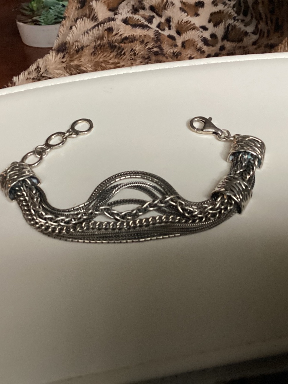 Silpada Sterling Silver Bracelet Many links GREAT STERLING WEIGHT.